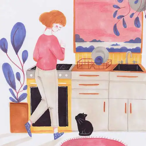 Kitchen cat by Karla Alcazar