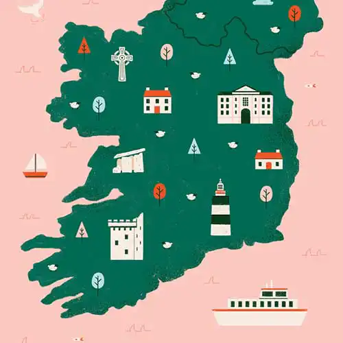Map of Ireland by Alana Keenan