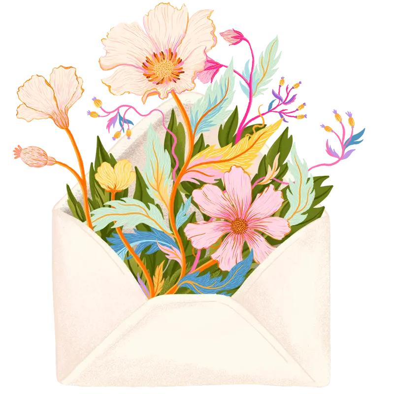 Floral letter by Linn Warme