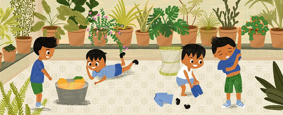 Illustration How to Eat A Mango